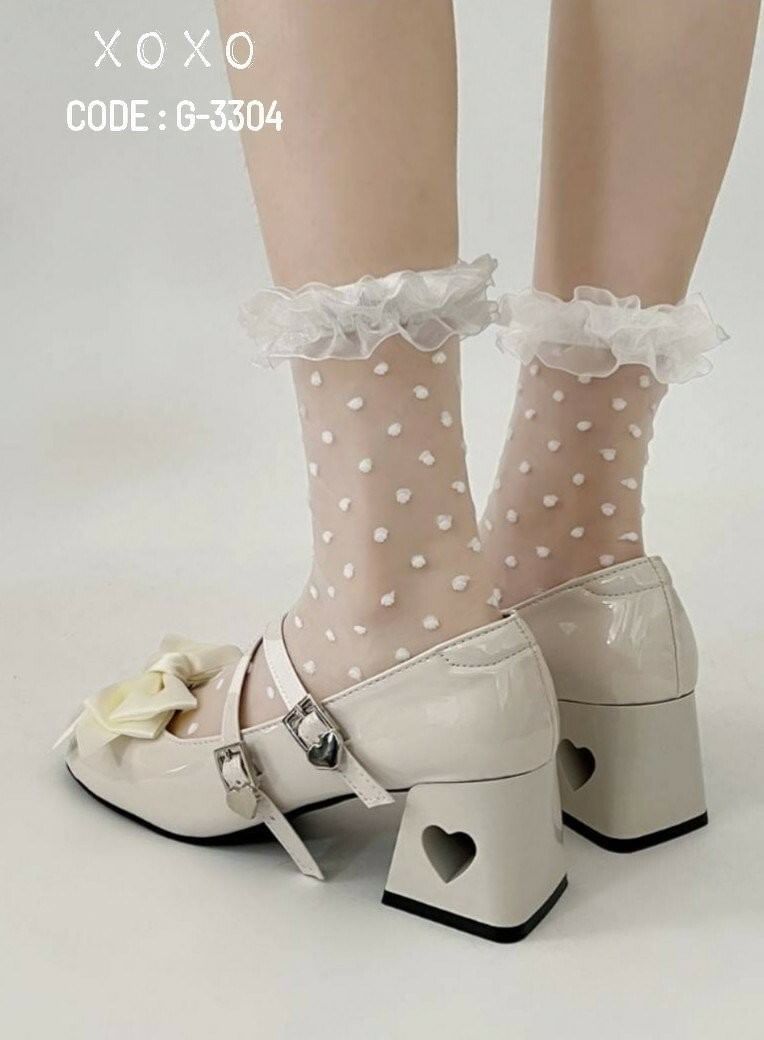 รองเท้าคัทชูสไตล์โลลิ (สีชมพู)