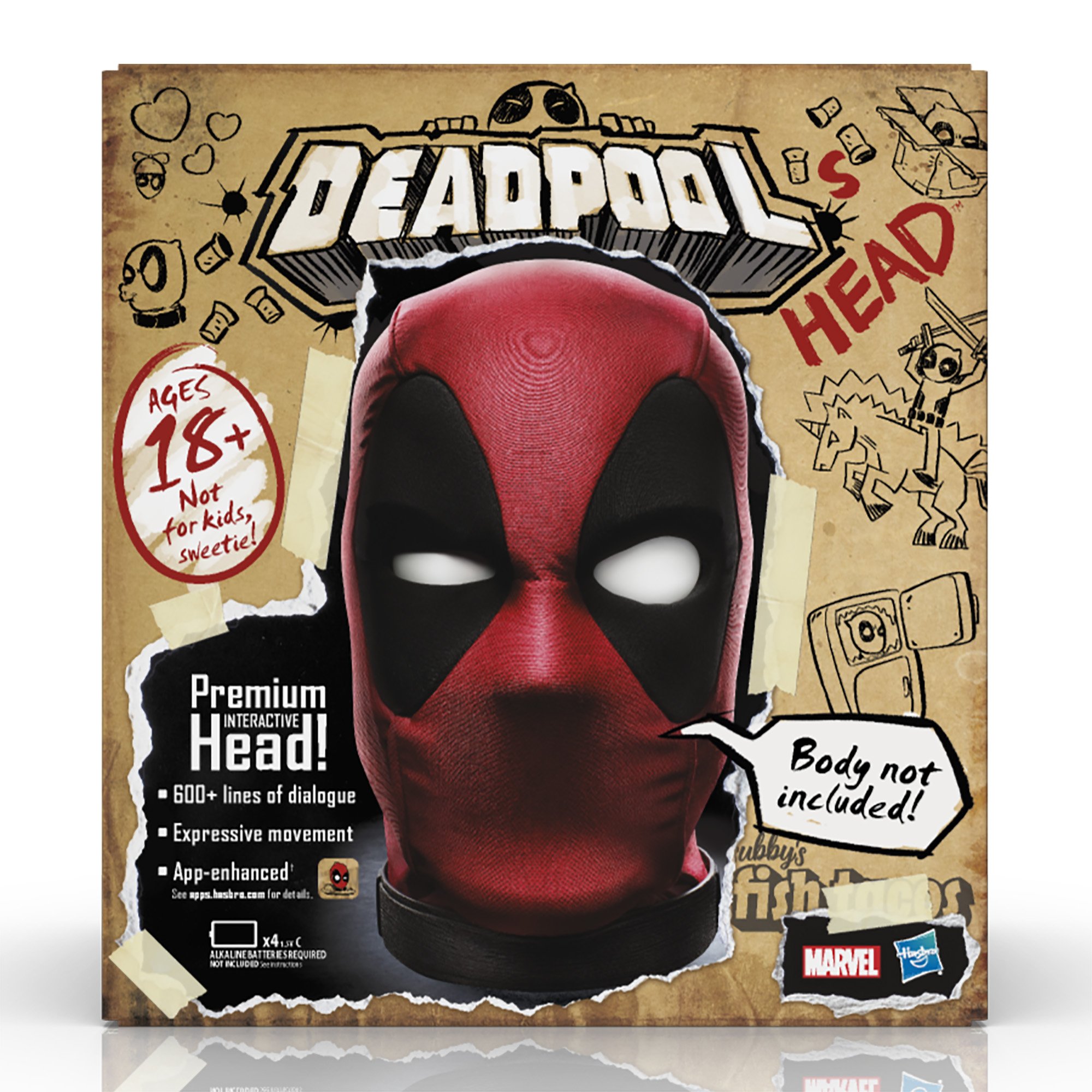 Hasbro Marvel Legends Deadpool’s Head Premium Interactive Head ฮาสโบร มาร์เวล ลีเจนท์ หัวเดดพูล ขยับได้ มีเสียง เล่นผ่านแอพได้ ลิขสิทธิ์แท้
