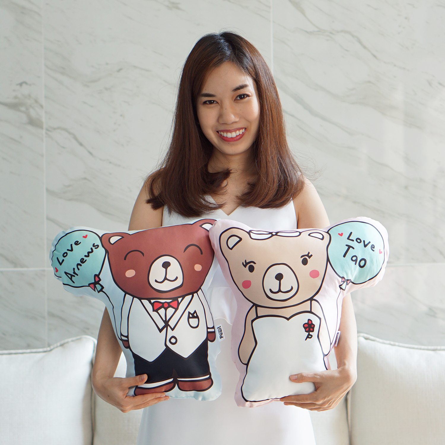 หมอนสั่งทำใส่ชื่อ ลายหมี - Teddy