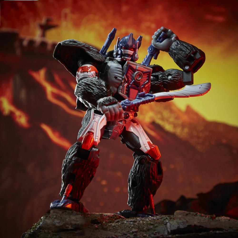 Hasbro Transformers Generations War for Cybertron Kingdom Voyager WFC-K8 Optimus Primal Figure ฮาสโบร ทรานสฟอเมอร์ส เจเนอเรชั่น วอร์ ฟอร์ ไซเบอร์ตรอน คิงดอม วอยเอเจอร์ คลาส WFC-K8 หุ่นยนต์ออพติมัส ไพรมอล 7 นิ้ว ลิขสิทธิ์แท้