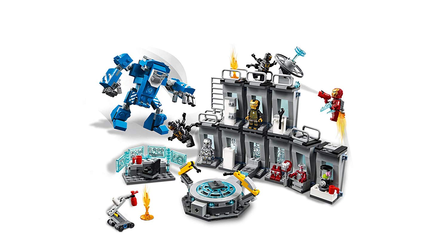LEGO ตัวต่อเสริมทักษะ Marvel Avengers End Game Iron Man : Hall of Armor รุ่น 76125