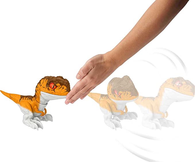 Mattel Jurassic World Uncaged Rowdy Roars Atrociraptor (GWY58) แมทเทล จูราสสิค เวิลด์ ของเล่นแอ็กชั่นฟิกเกอร์ไดโนเสาร์ อโทรซิแรปเตอร์ สีส้ม