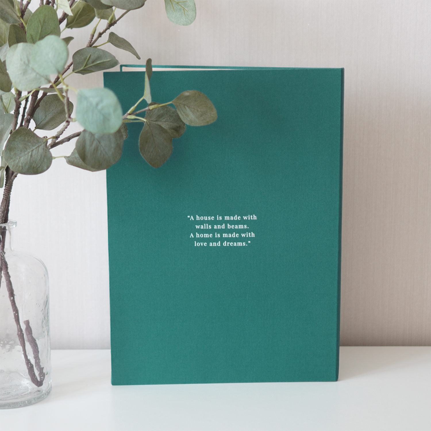 แฟ้มใส่โฉนดที่ดินและทะเบียนบ้าน แบบพร้อมส่ง ลาย Home - Green (ใส่โฉนด 1 ช่อง ใส่ทะเบียนบ้าน 1 ช่อง)