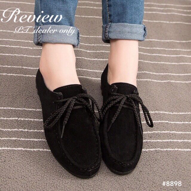 พร้อมส่ง : รองเท้า Moccasin (สีดำ)