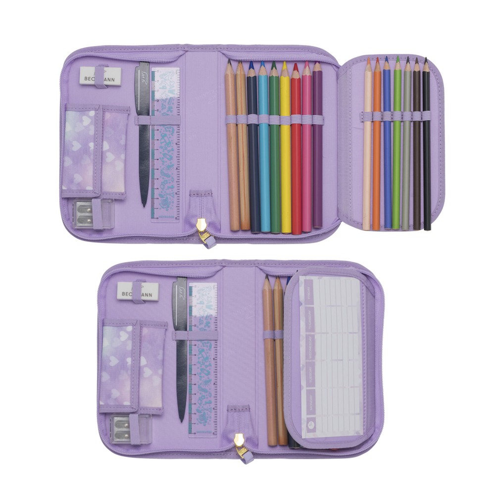 Single Pencil Case, Unicorn Princess Purple