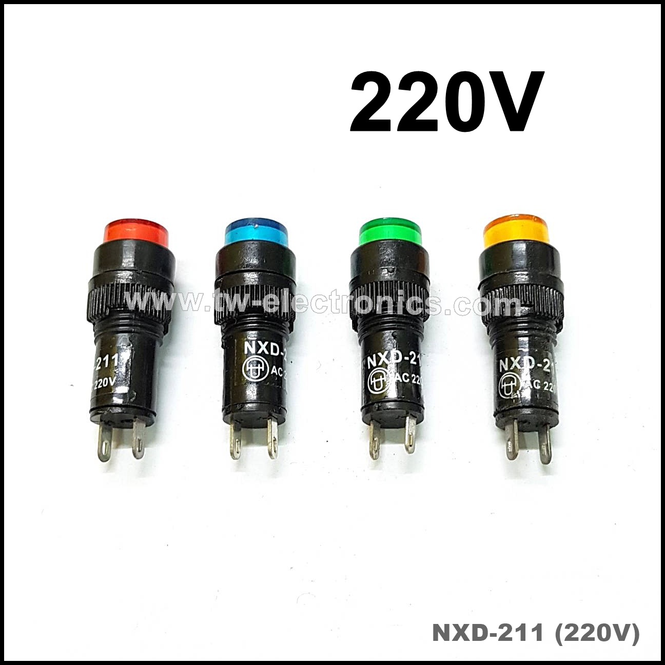 หลอดตู้คอนโทรล 11mm (220V) / NXD-211 Pilot Lamp