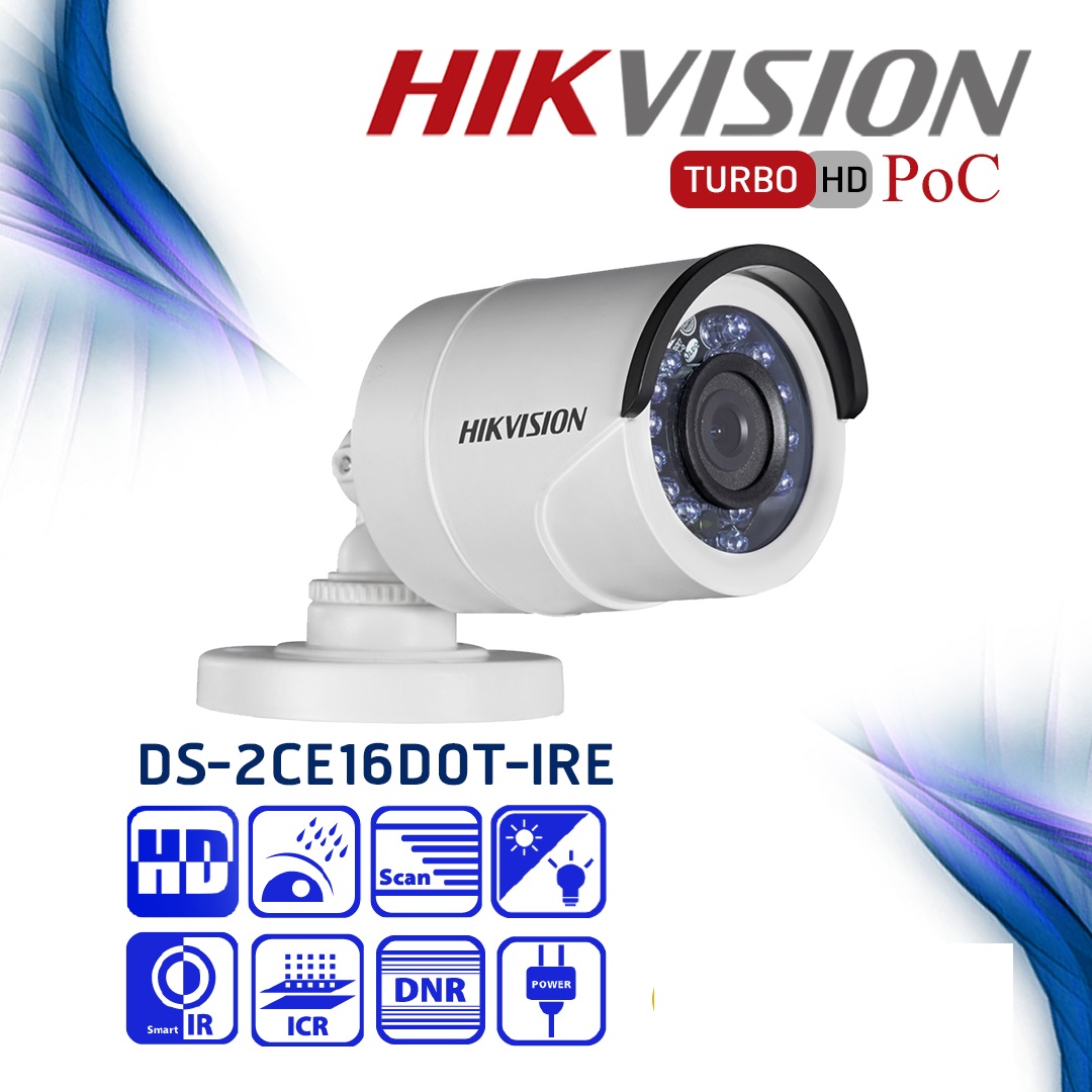 ขายถูก HIKVISION Turbo HD รุ่น DS-2CE16D0T-IRE ความละเอียด 2 ล้านพิกเซล จ่ายไฟในสายRG6