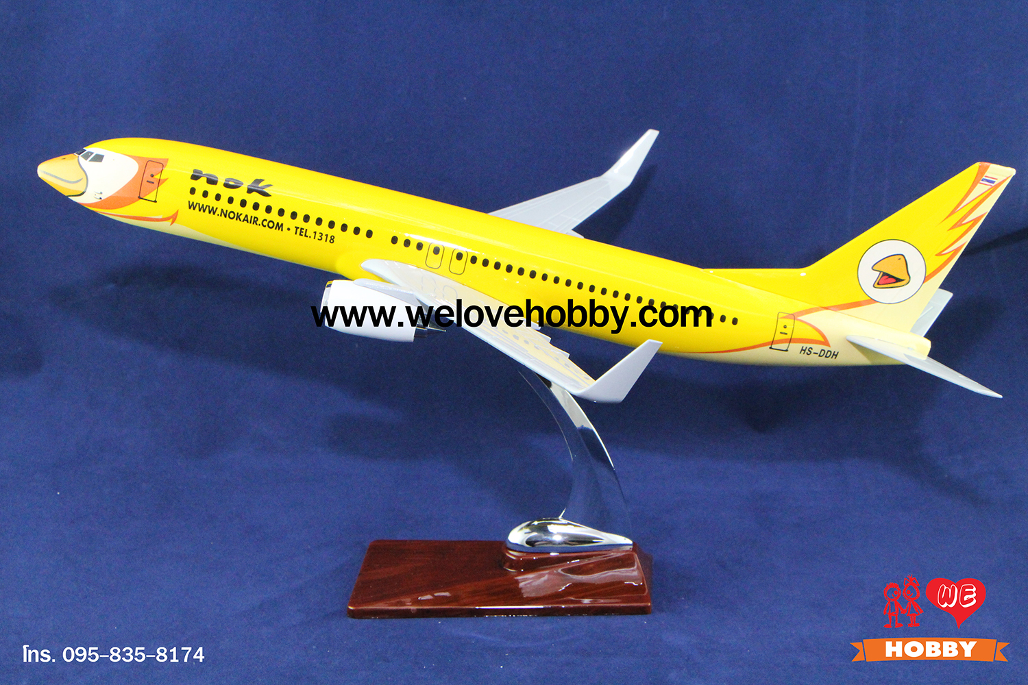 โมเดลเครื่องบิน นกแอร์ Nok Air (Boeing737) สีเหลือง ประเทศไทย ลำใหญ่