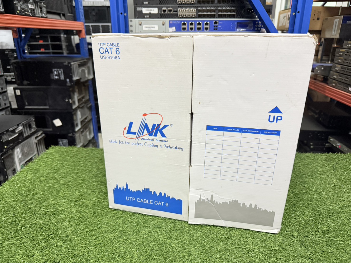 สายแลน Link CAT 6 UTP CABLE 4P CM BLUE (US-9106A)305M.