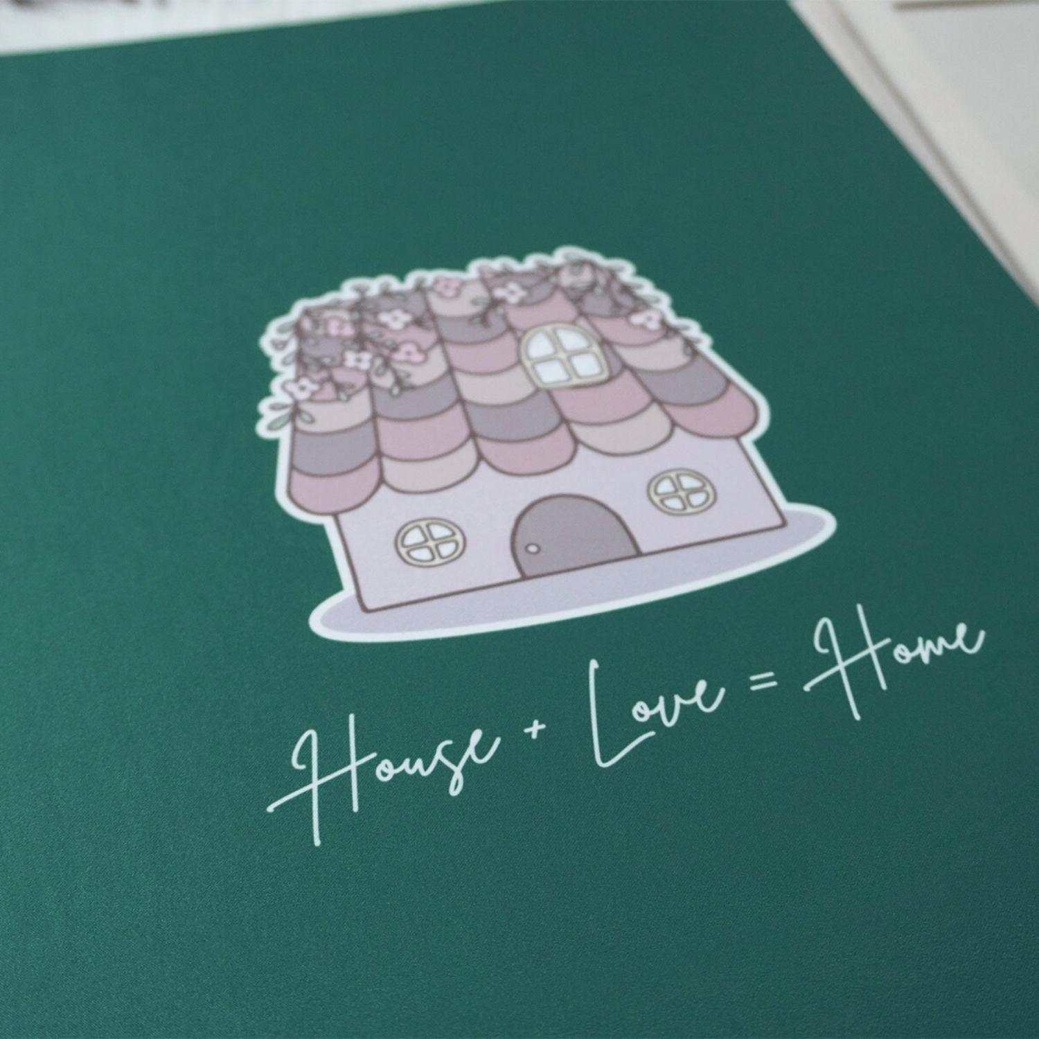 แฟ้มใส่โฉนดที่ดินและทะเบียนบ้าน แบบพร้อมส่ง ลาย Home - Green (ใส่โฉนด 1 ช่อง ใส่ทะเบียนบ้าน 1 ช่อง)
