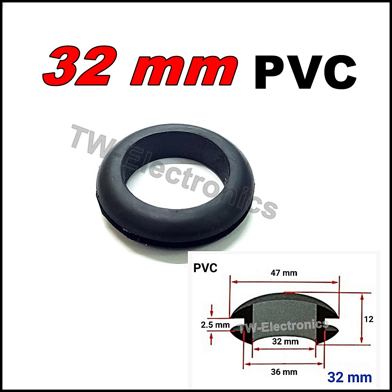 ลูกยางกันบาด PVC 32 mm (No.14)