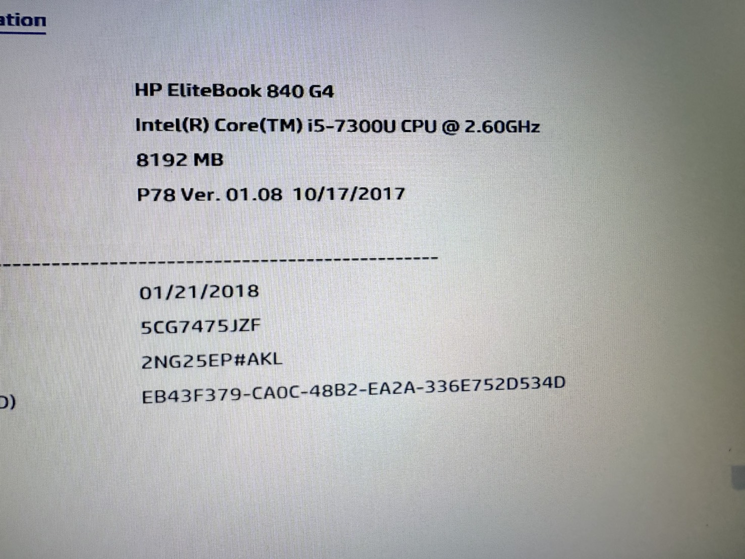 โน๊ตบุ๊ค HP EliteBook 840 G4 (i5-7300U/8GB/M.2 256GB) ไม่มี Adapter แบตเสื่อม จอ Bright ยางรองเครื่องเสื่อม ขอบแตกบิ่น