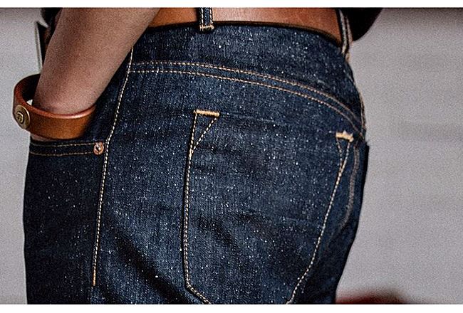 001064 กางเกงยีนส์ Maden American retro Selvage Denim 13Oz ยีนส์วินเทจ Fit Straight ผ้าริมแดง Size 28-34