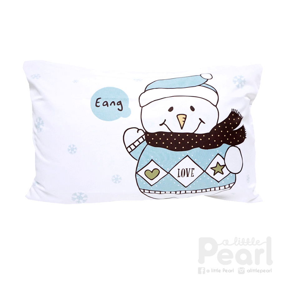 ปลอกหมอนหนุนคู่ลาย Snowman