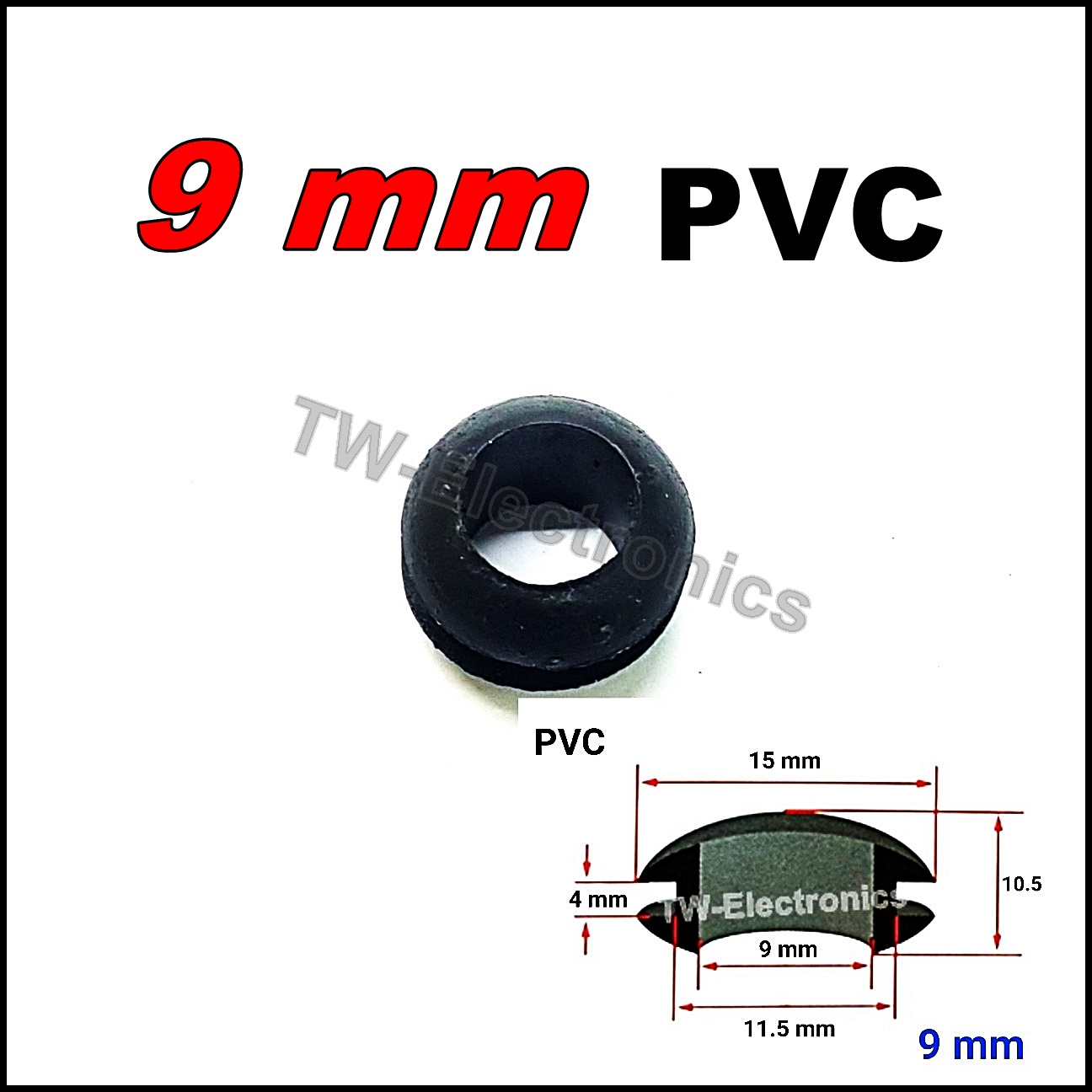 ลูกยางกันบาด PVC 9 mm (No.07)