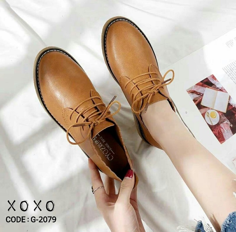 รองเท้าใบpuสไตล์เทย์ (สีดำ)