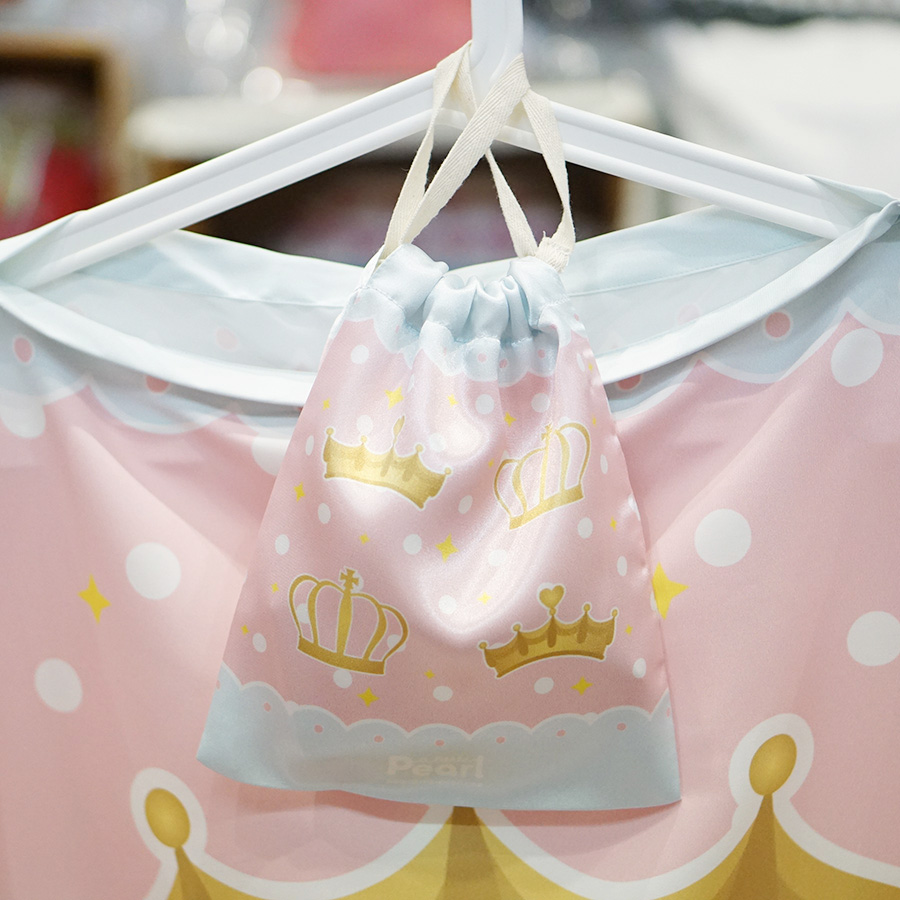 ถุงผ้าซาติน ลายเจ้าหญิง สีชมพู - Princess / Pink