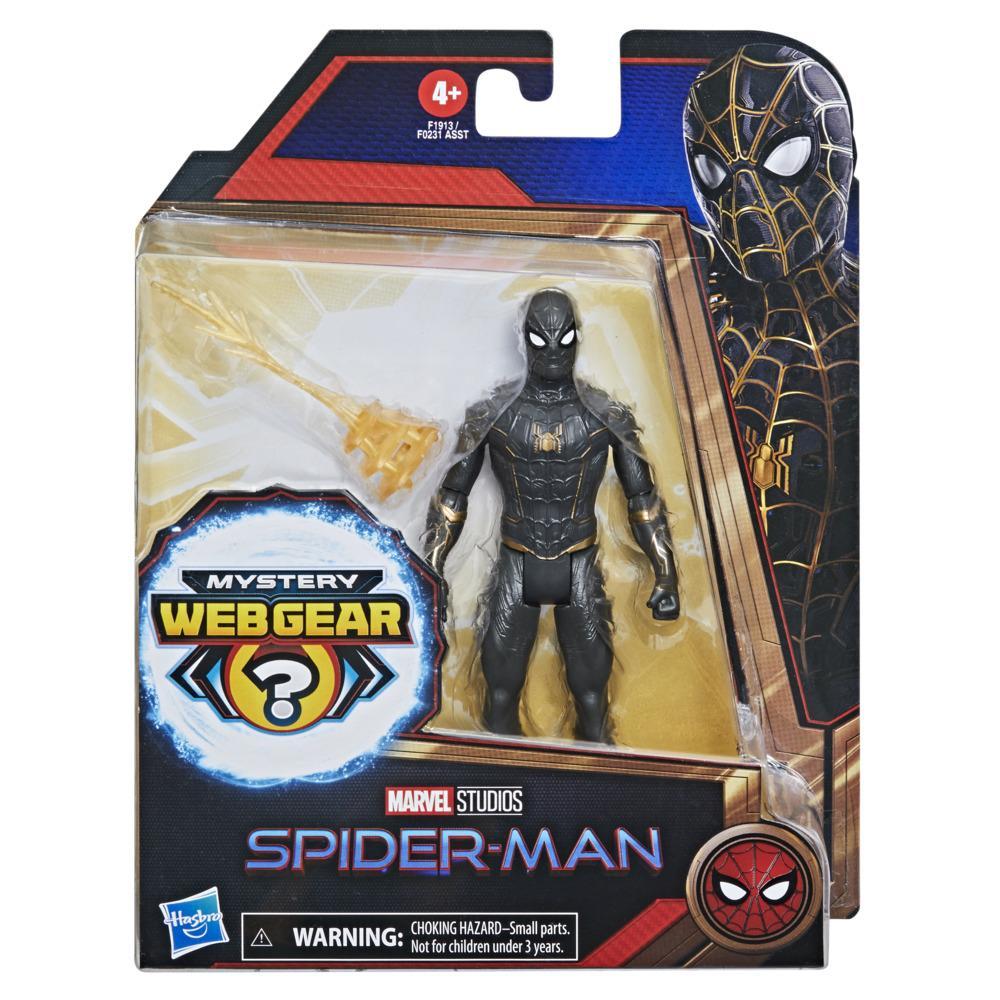 Hasbro Marvel Mystery Web Gear Black and Gold Suit Spider-Man 6-Inch Action Figure ฮาสโบร มาร์เวล หุ่นโมเดลฟิกเกอร์ เว็บ เกียร์ แบล็ค แอนด์ โกลด์ สูท สไปเดอร์-แมน ขนาด 6 นิ้ว ลิขสิทธิ์แท้