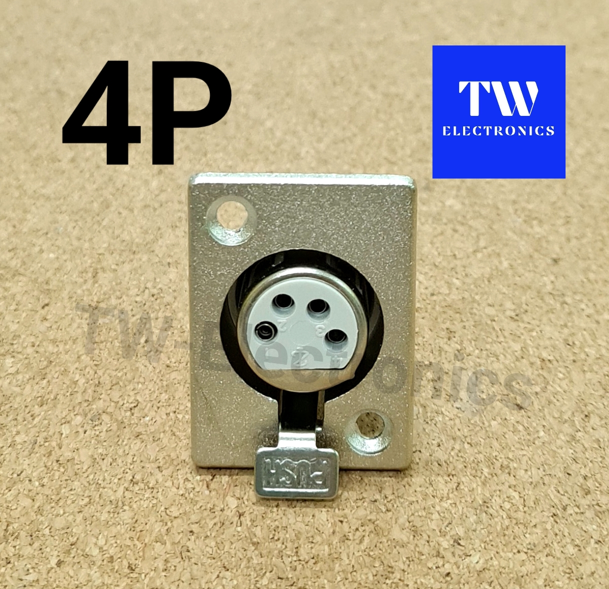XLR 4P ตัวเมีย ติดแท่น TAIWAN
