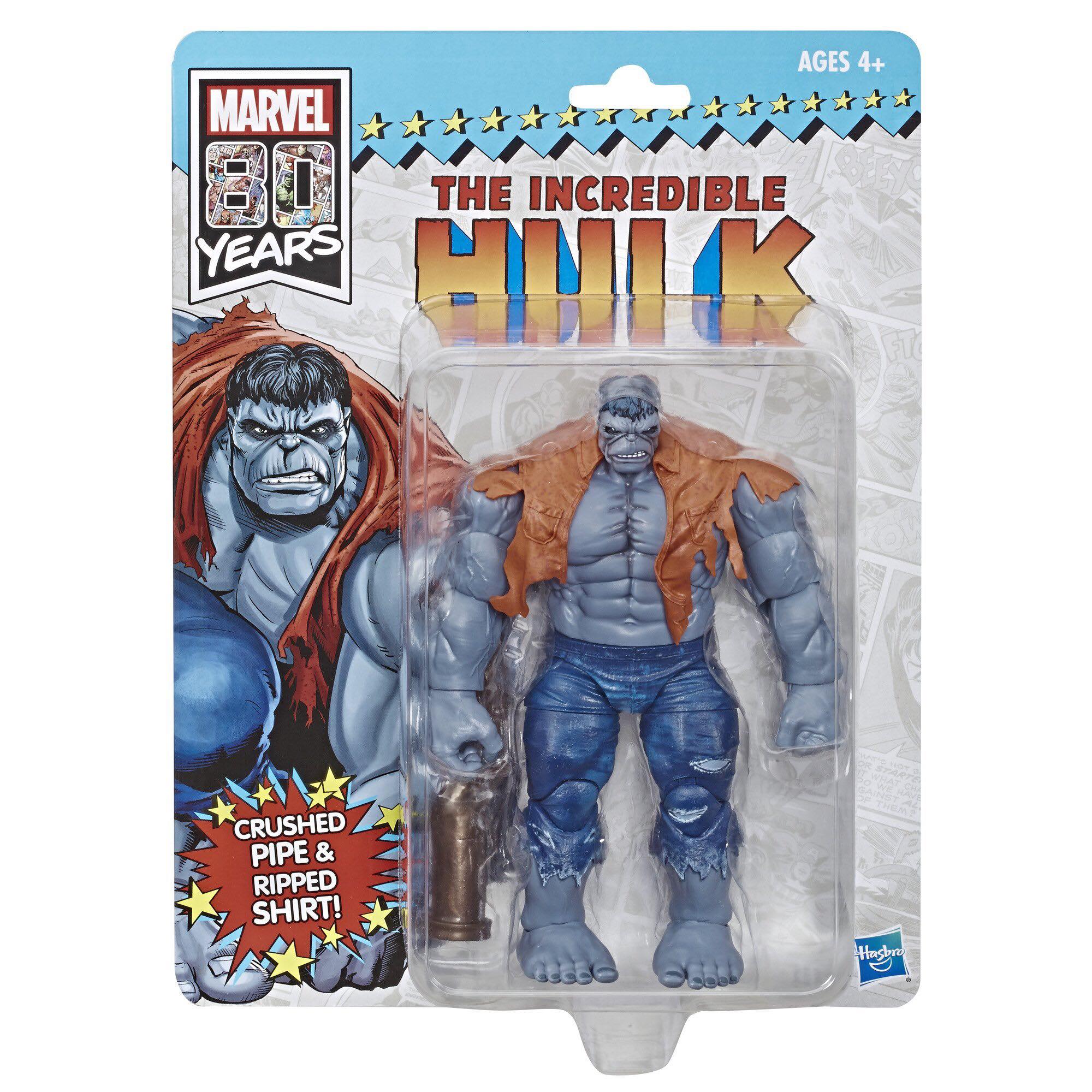 Hasbro Marvel Legends Series 80th Anniversary Incredible Hulk (Grey) Figure ฮาสโบร มาร์เวล เลเจนด์ ซีรี่ย์ส 80 ปี อเวนเจอร์ส หุ่นโมเดลฟิกเกอร์ ฮัลค์ สีเทา 6 นิ้ว ลิขสิทธิ์แท้
