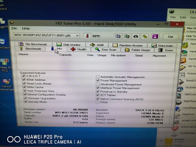 6 TB. WD PURPLE 5700RPM SATA3 (WD60PURZ) JIB05/2022