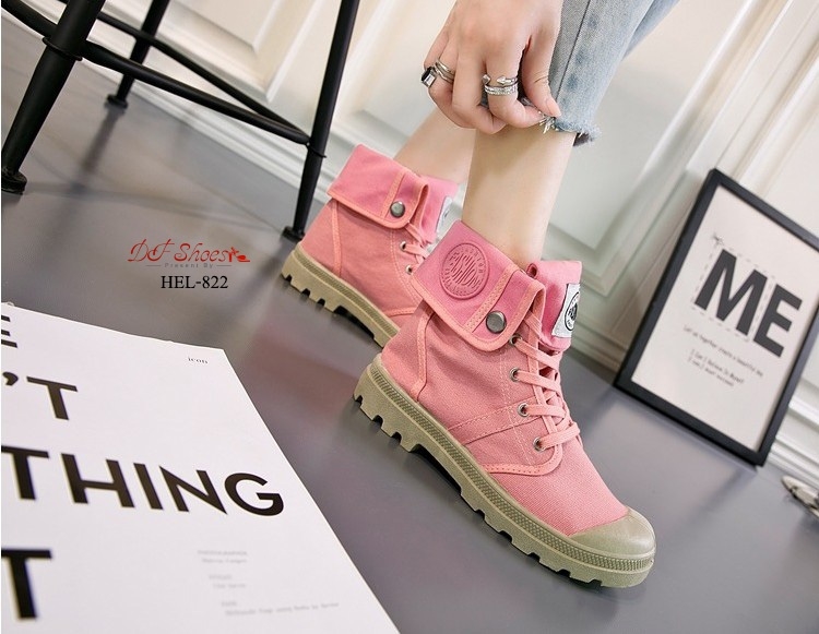 รองเท้าผ้าใบแคนวาสพับได้ (สีฟ้า)