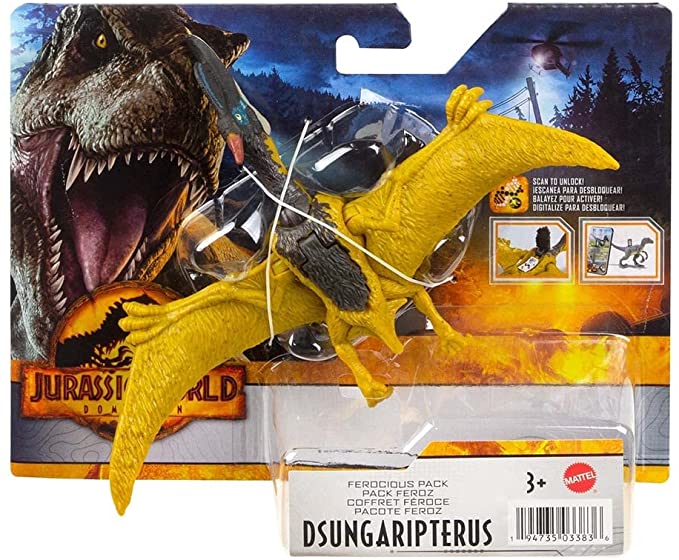 Mattel Jurassic World Ferocious Pack Dsungaripterus (HDX20) แมทเทล จูราสสิค เวิลด์ ของเล่นแอ็กชั่นฟิกเกอร์ไดโนเสาร์ ดีซังก้าริปเตอรัส
