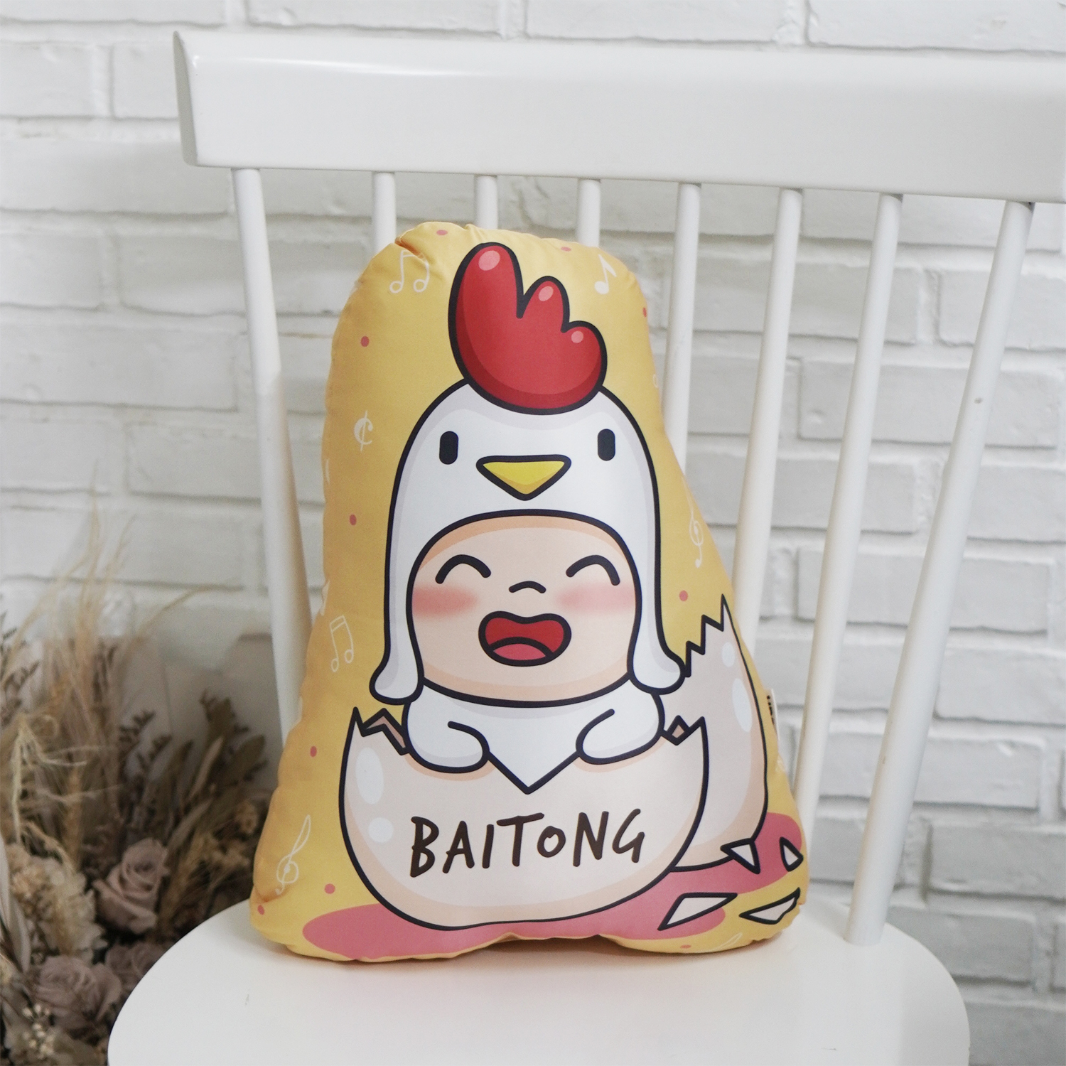 หมอนสั่งทำใส่ชื่อ ลายกุ๊กไก่
