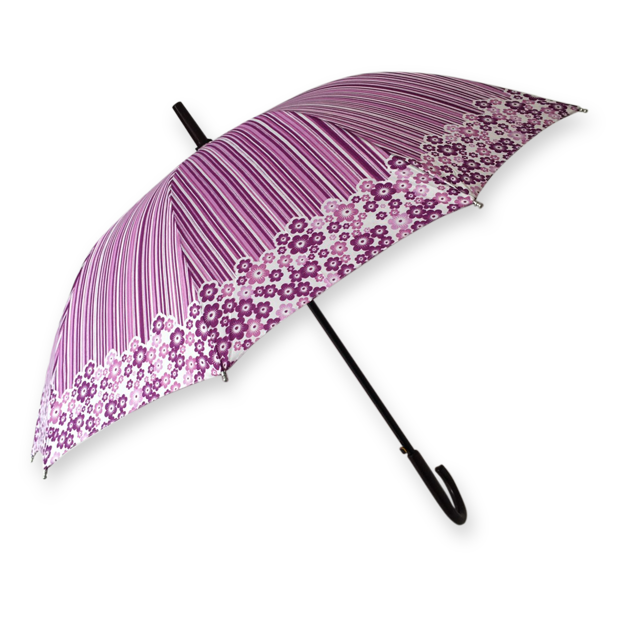 ร่มตอนเดียว22 8ก้านรหัสลายดอกไม้