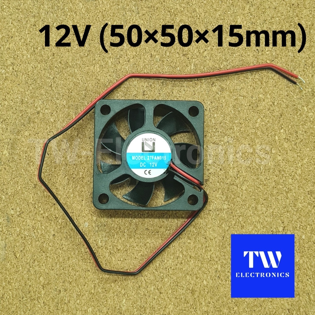 พัดลมระบายความร้อน 2นิ้ว 12V (50×50×15mm) UNION27FAN015
