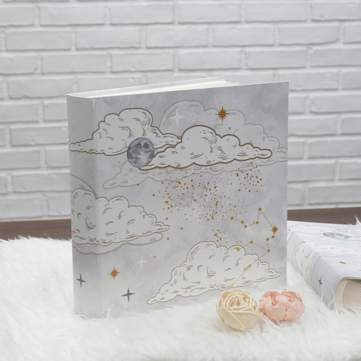 สมุดเซ็น สมุดอวยพร แบบพร้อมส่ง ลาย Zodiac - Grey มีให้เลือก 4 ขนาด