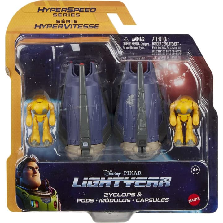 Mattel Disney Pixar Lightyear Hyperspeed Series Zyclops & Pods Vehicles With Mini Figures (HHJ96) แมทเทล ดิสนีย์ พิกซาร์ ไลท์เยียร์ ของเล่นแอ็กชั่นฟิกเกอร์ ยานอวกาศ ไซคลอปส์ แอนด์ พอดส์ ขนาด 6 นิ้ว
