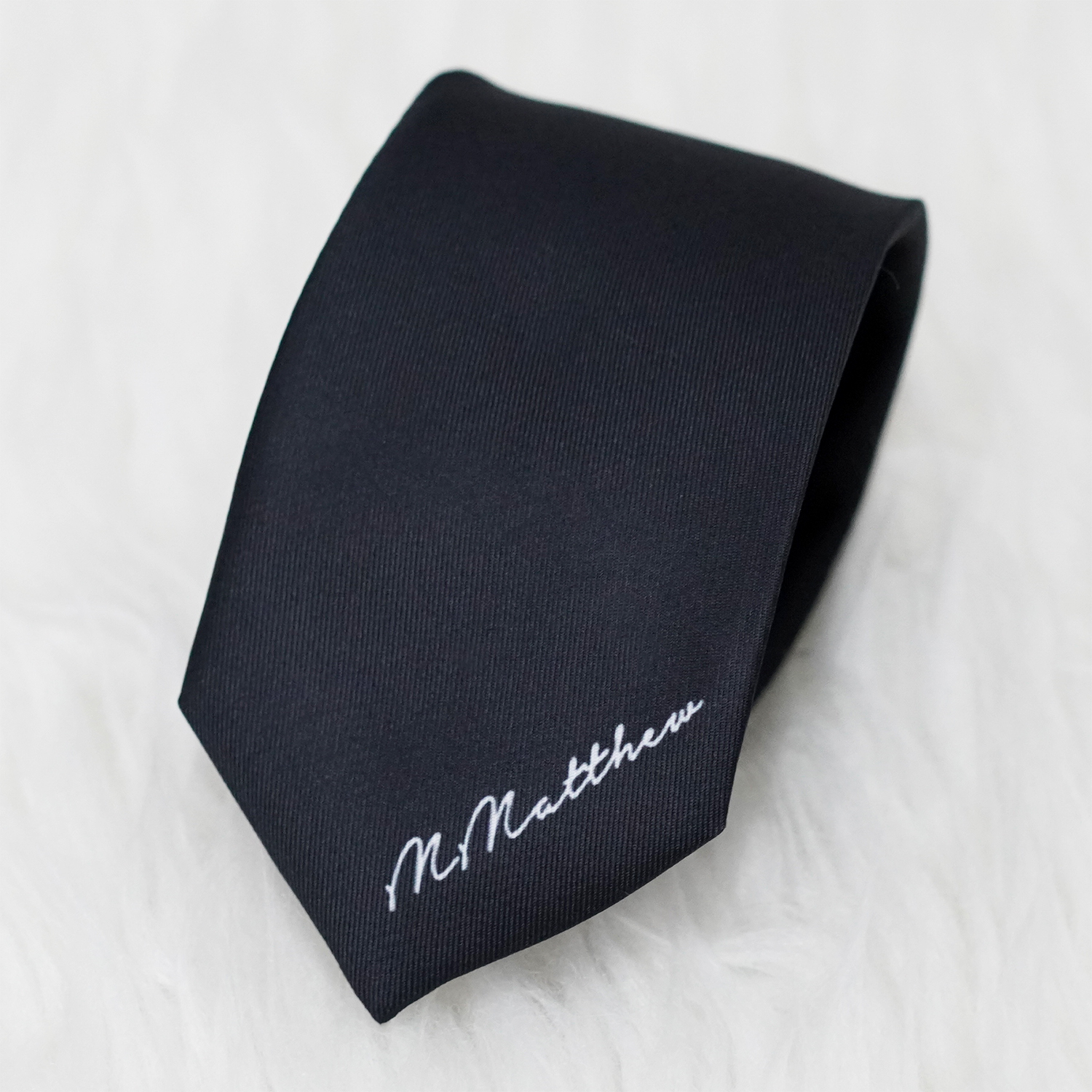 เนคไท สั่งทำใส่ชื่อ ขนาด 2.5" - Minimal - Black