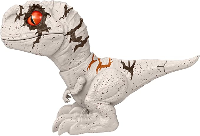 Mattel Jurassic World Uncaged Rowdy Roars Atrociraptor (GWY57) แมทเทล จูราสสิค เวิลด์ ของเล่นแอ็กชั่นฟิกเกอร์ไดโนเสาร์ อโทรซิแรปเตอร์ สีขาว