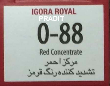Schwarzkopf Igora Royal ครีมย้อมผม อีโกร่า รอยัล เบอร์0-88 แม่สีแดง (60ml) 80 กรัม