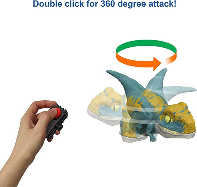 Mattel Jurassic World Uncaged Click Tracker Velociraptor (GYN39) แมทเทล จูราสสิค เวิลด์ ของเล่นแอ็กชั่นฟิกเกอร์ไดโนเสาร์ เวโลซีแรปเตอร์ สีฟ้า