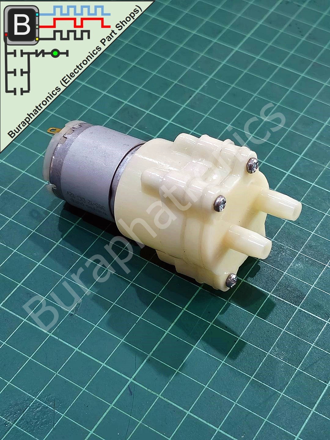 DC Water pump motor 12 VDC FlowRate 2-3 L/Min ( ปั้มน้ำ 12V อัตราการไหล 2-3 ลิตร/นาที น้ำเปล่า )