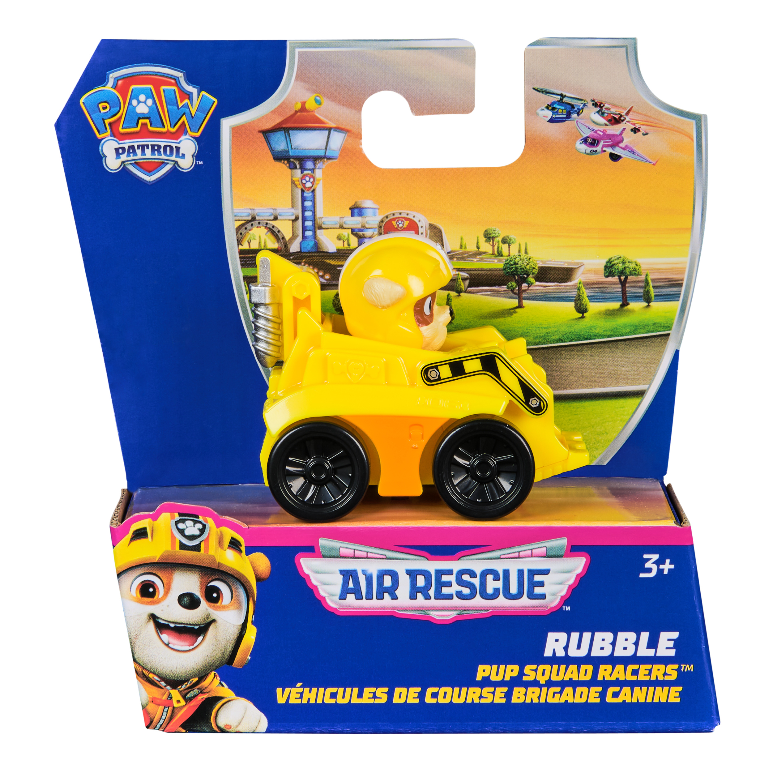 PAW PATROL : AIR RESCUE PUP SQUAD RACERS RUBBLE ของเล่นฟิกเกอร์ รถแข่ง พาว พาโทรล รับเบิ้ล ลิขสิทธิ์แท้
