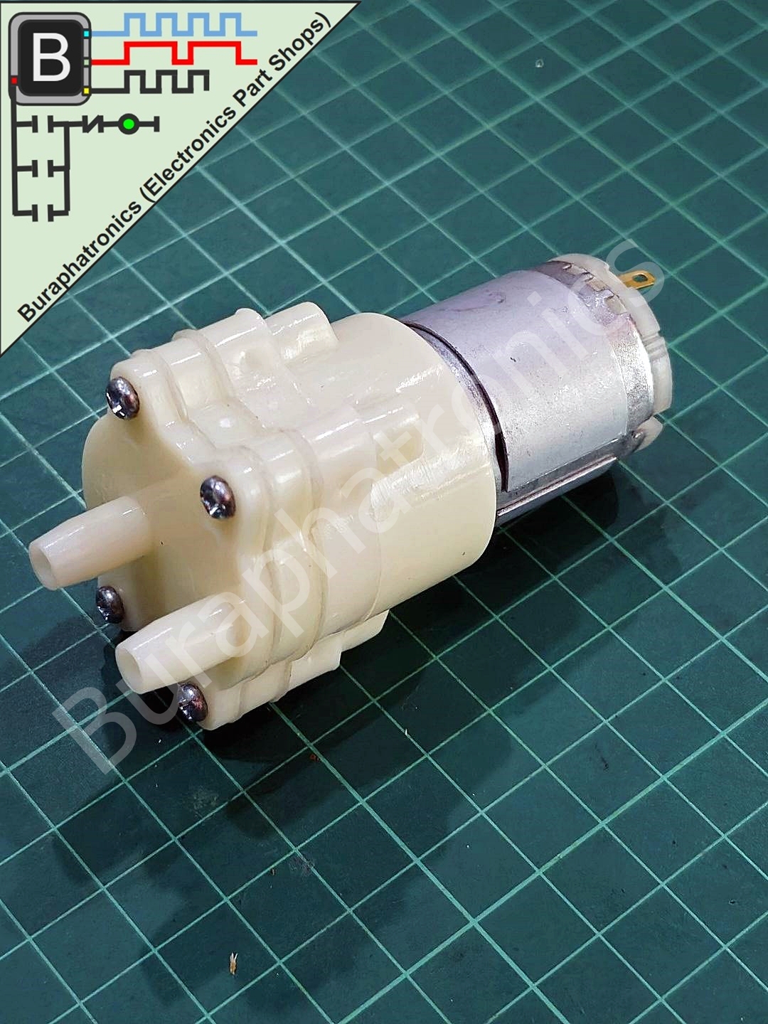 DC Water pump motor 12 VDC FlowRate 2-3 L/Min ( ปั้มน้ำ 12V อัตราการไหล 2-3 ลิตร/นาที น้ำเปล่า )