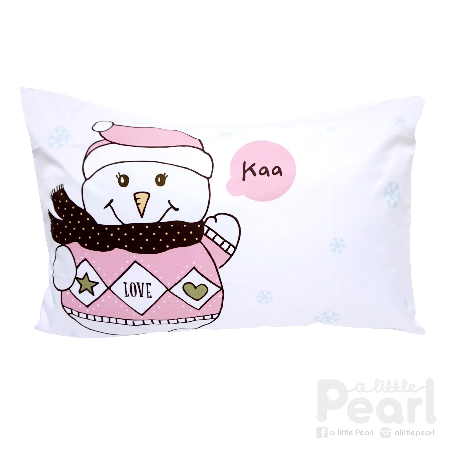 ปลอกหมอนหนุนคู่ลาย Snowman