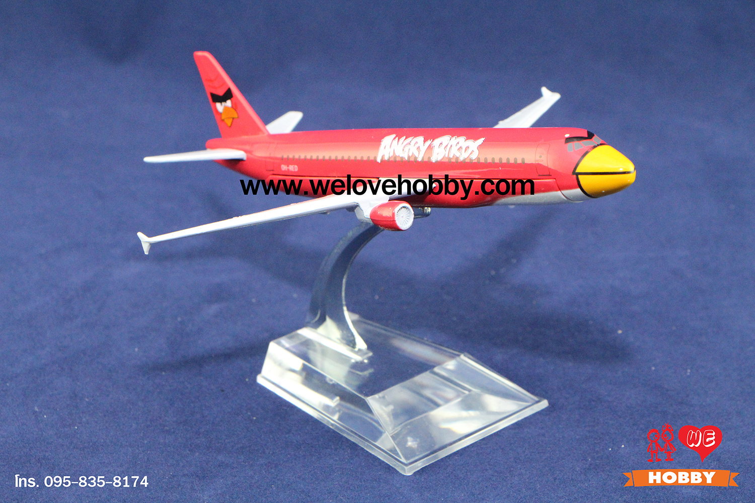 โมเดลเครื่องบิน Nok Air นกแอร์ ลาย Angry Birds สีแดง ประเทศไทย