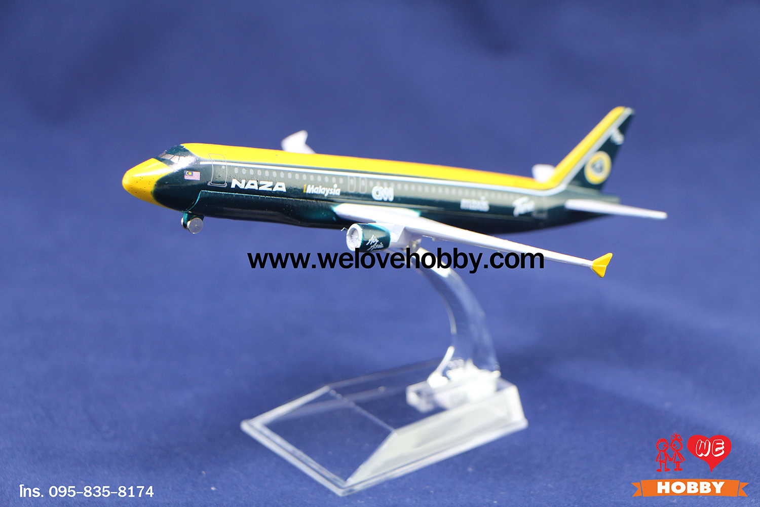 โมเดลเครื่องบิน แอร์เอเชีย Air Asia (Airbus A320) ลายนาซ่า(NAZA)