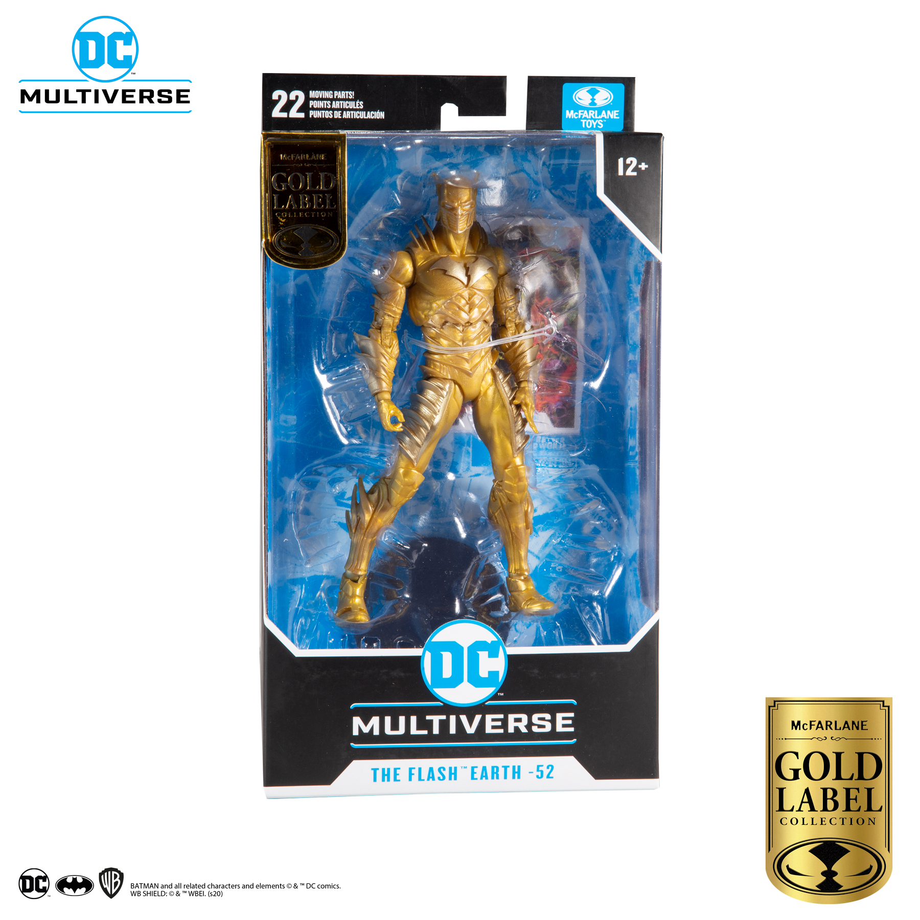 McFARLANE DC Multiverse The Flash Earth-52 (Gold Label Collection) แมคฟาร์เลน ดีซี มัลติเวิร์ส หุ่นโมเดลฟิกเกอร์ เดอะ แฟลช เอิร์ท-52 ขนาด 7 นิ้ว ลิขสิทธิ์แท้