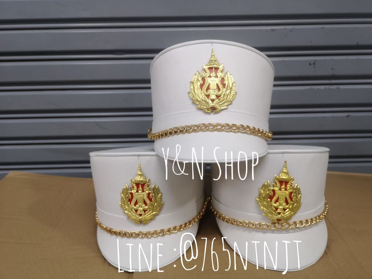 Y&NShop หมวกชุดดรัมเมเยอร์เด็กผู้ชาย หมวกคฑากร