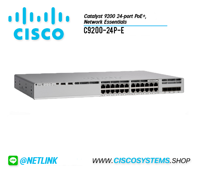 C9200-24P-E (Catalyst 9200 24-port PoE+, Network Essentials)