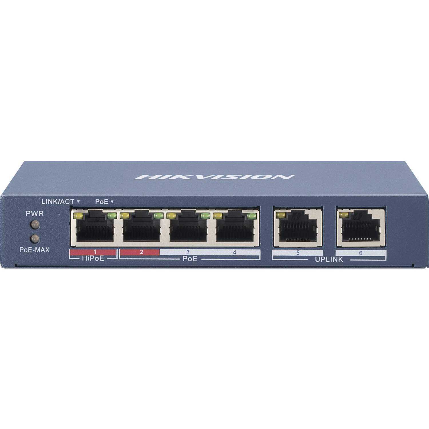 ขายถูก Hikvision รุ่น DS-3E0106HP-E L2, Unmanaged, 4 10/100M RJ45 PoE ports, 2 10/100M RJ45 uplink ports , จัดส่งฟรี, สินค้ารับประกันศูนย์ 3 ปี