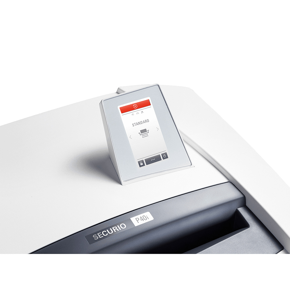 ขายถูก เครื่องทำลายเอกสาร HSM Securio รุ่น P40i (3.9 mm) 44-46 แผ่น ตัดเส้นตรง