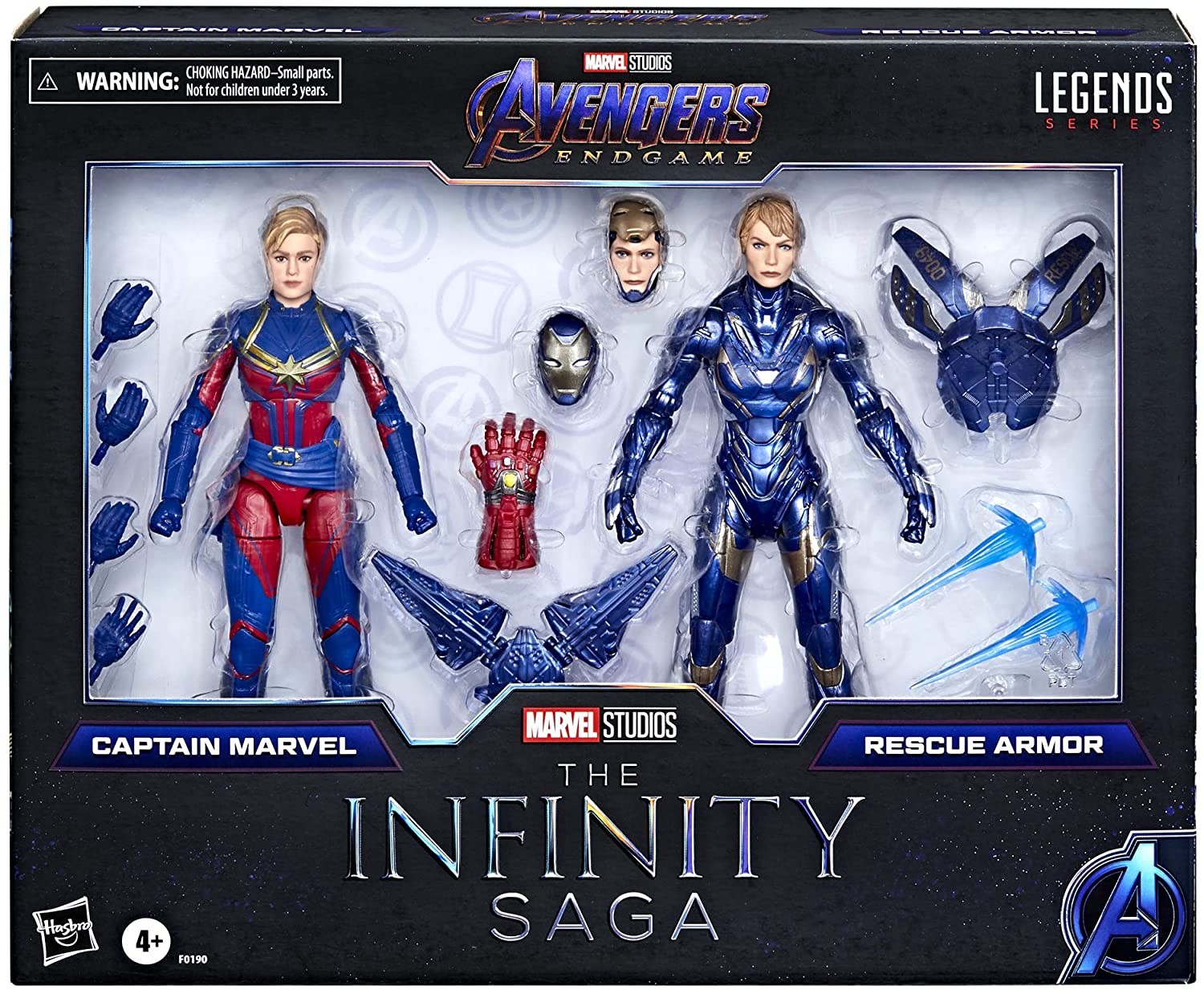 Hasbro Marvel Legends Series Captain Marvel and Rescue Armor Avengers Infinity Saga 6-inch Scale Figure (Amazon Exclusive) ฮาสโบร มาร์เวล เลเจนด์ หุ่นโมเดลฟิกเกอร์ กัปตัน มาร์เวล และ เรสคิวท์ ขนาด 6 นิ้ว ลิขสิทธิ์แท้
