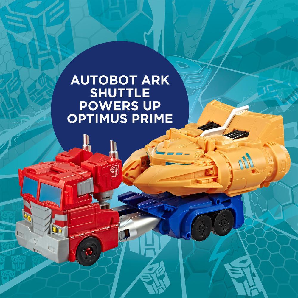 Hasbro Transformers Cyberverse Spark Armor Ark Power Optimus Prime Action Figure ฮาสโบร ทรานสฟอเมอร์ส ไซเบอร์เวิร์ส สปาร์ค อาร์เมอร์ อาร์ค เพาเวอร์ หุ่นยนต์ออพติมัส ไพรม์ ขนาด 12 นิ้ว ลิขสิทธิ์แท้