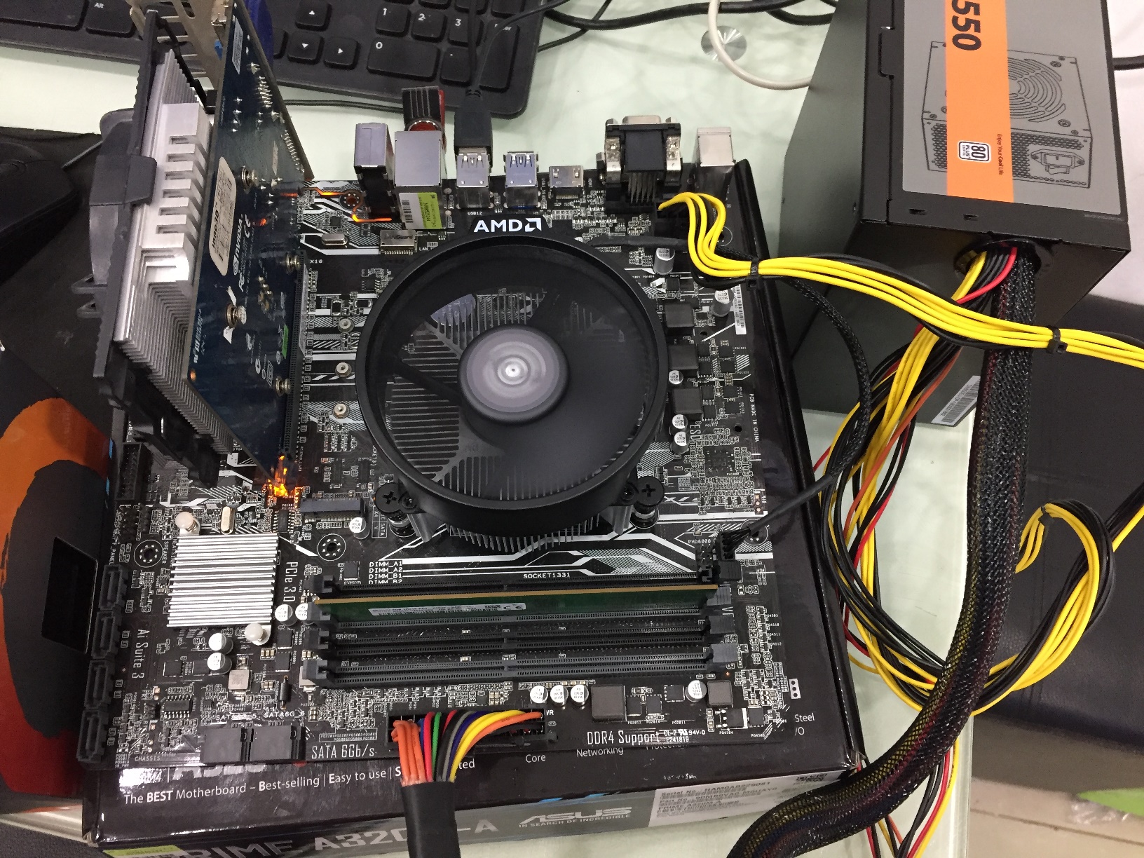 ASUS Prime A320M-A ประกัน3ปี ไม่มีฝาหลัง